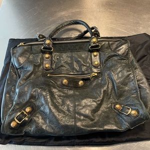Balenciaga Agneau Giant 21 Weekender - Dark Green